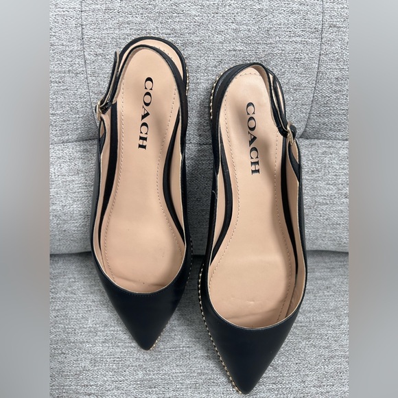 EUC Coach leather sling back flats size 8 - Picture 5 of 13